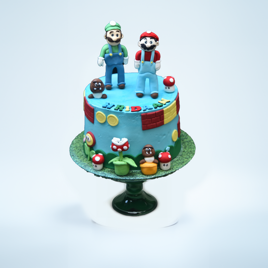 Super Mario Power-Up Cake (Buttercream)