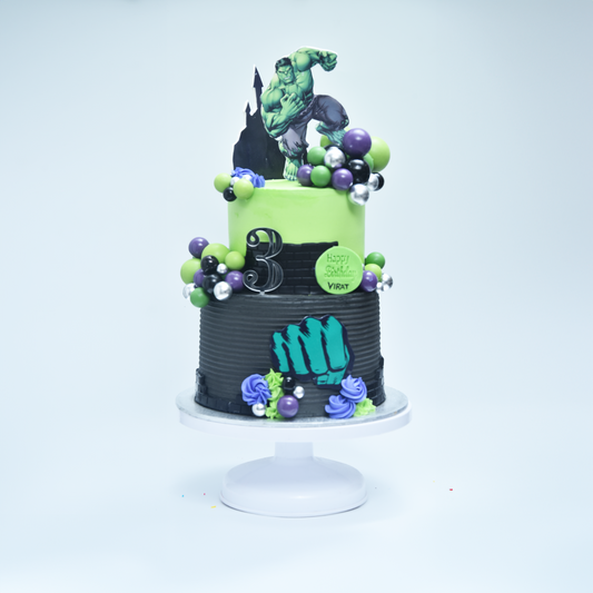 Incredible Hulk Smash Cake (Buttercream)