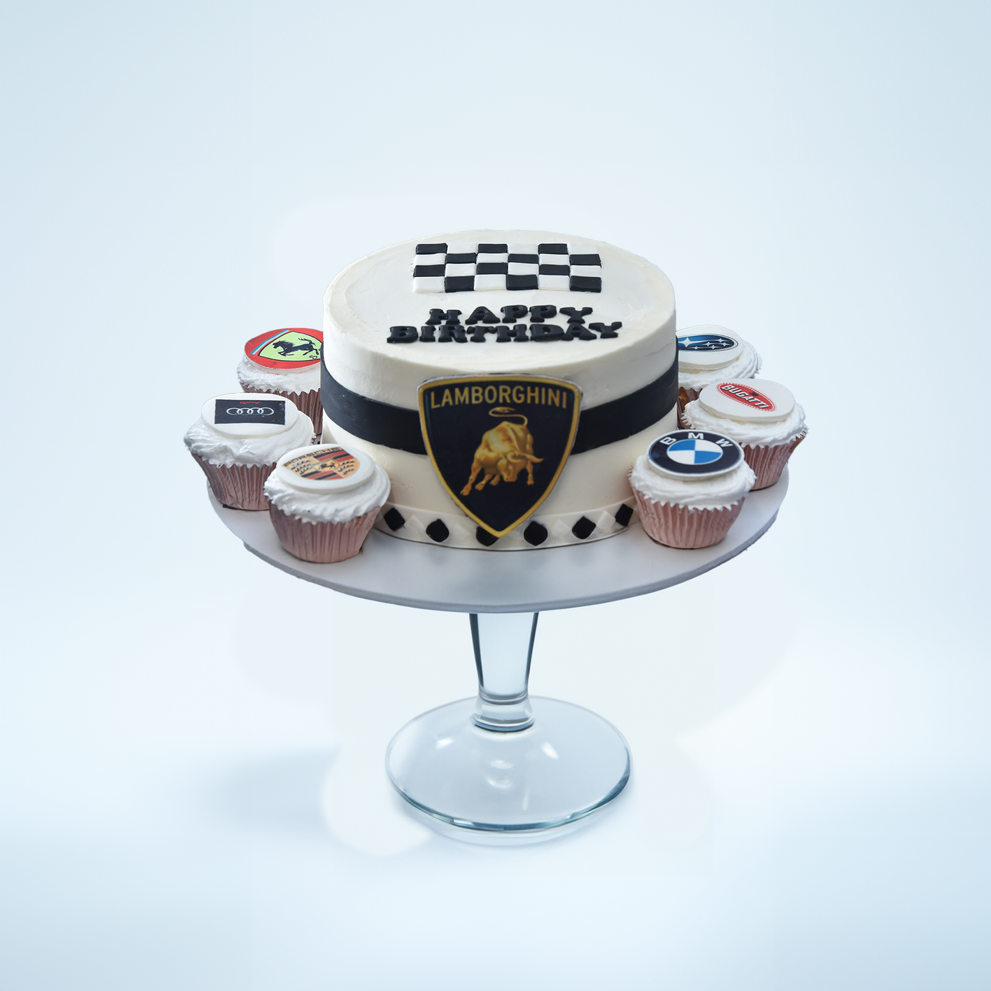 Luxury Wheels Celebration Cake (Buttercream)