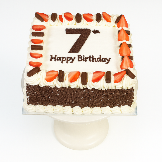 Chocolate Strawberry Number Cake