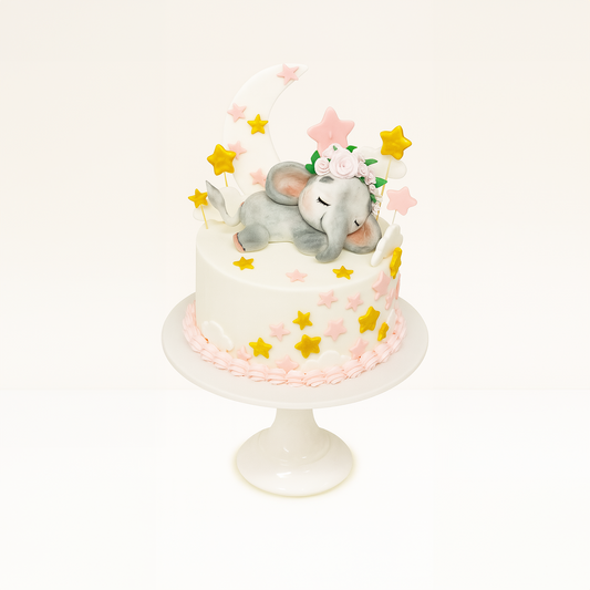Dreamy Elephant Moon Cake (Buttercream)