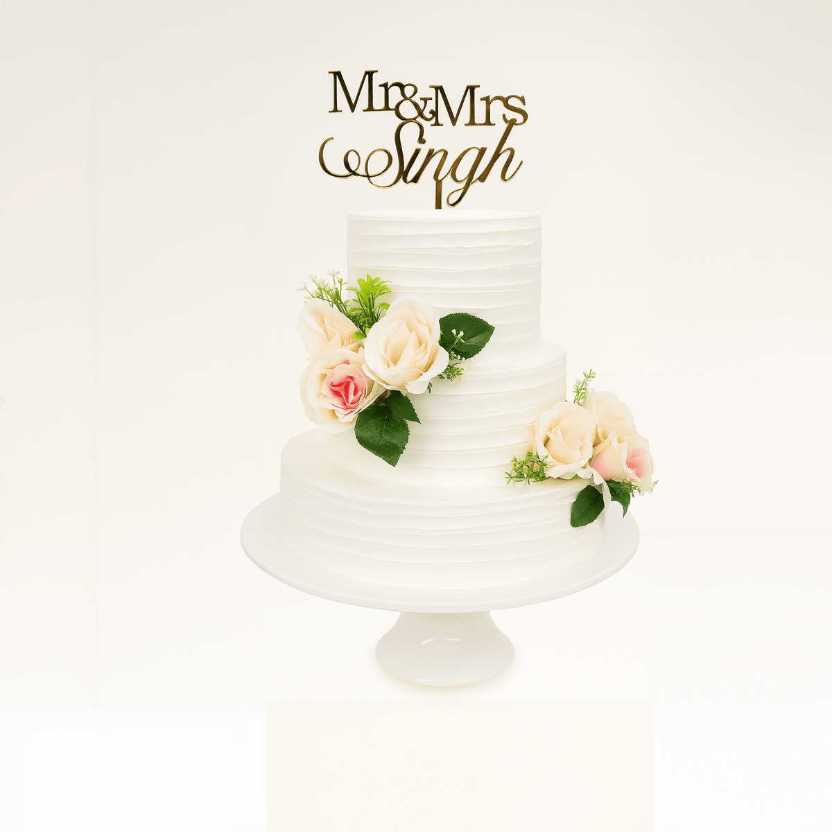 Ivory Rose Dream Cake - Isher Eggless Bakers