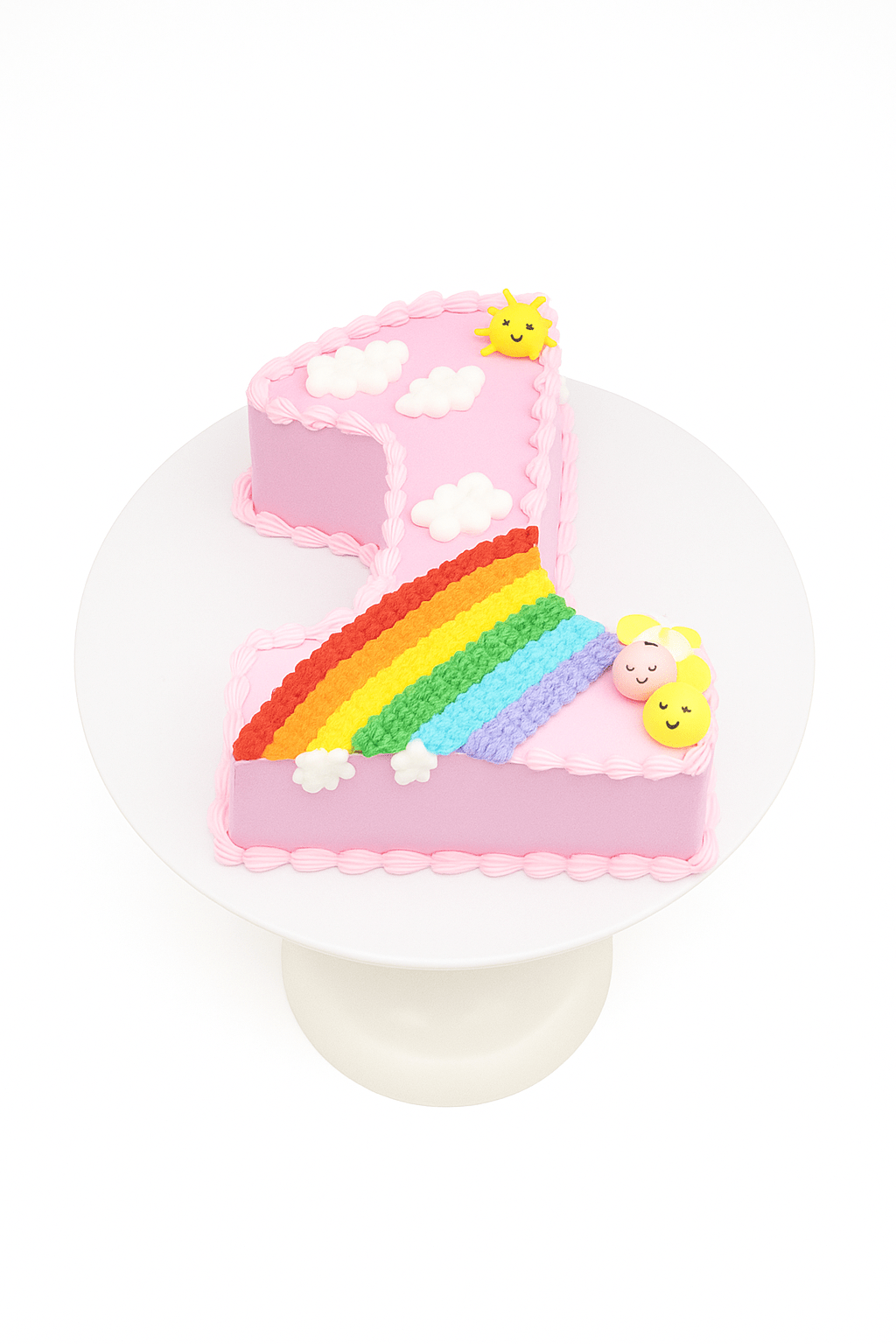 Rainbow One-derland Cake - Isher Eggless Bakers