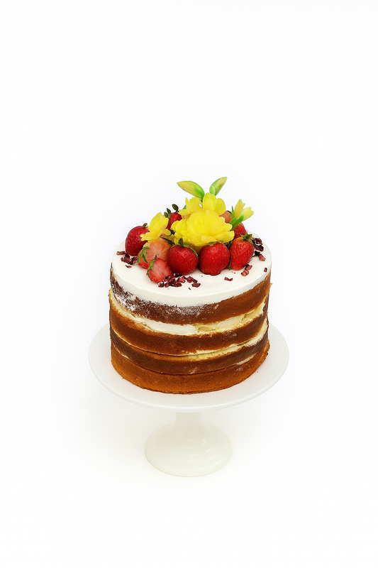 Rustic Fruit Bloom Cake