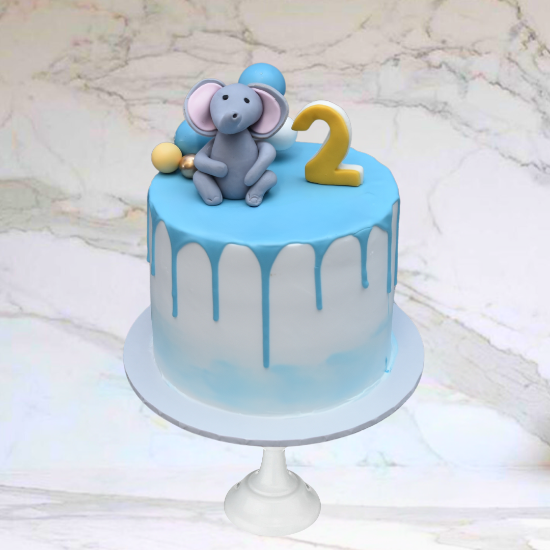 Baby Elephant Joy Cake (Available in fresh cream icing or Buttercream)