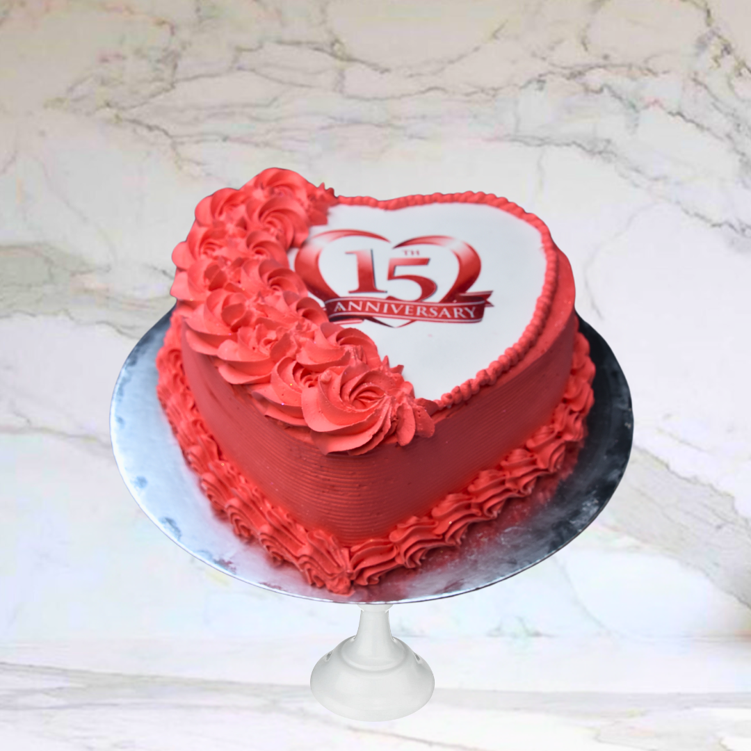 Heart Shape Edible Image Cake