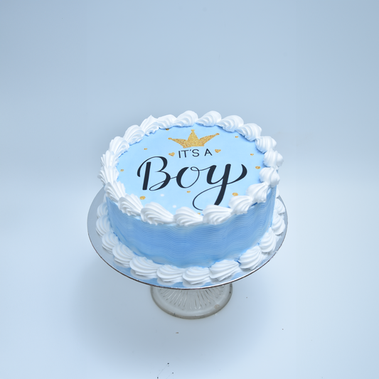It's A Boy Photo Cake  ( Can be Personalized)