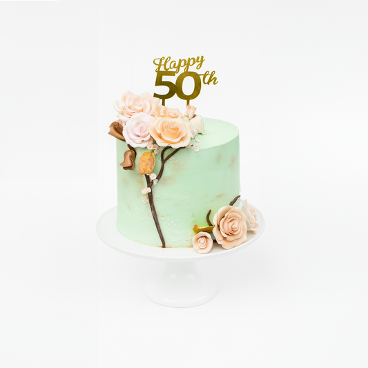 Golden Bloom at Fifty (Buttercream)