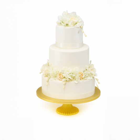 Ivory Bloom Elegance (Fondant)