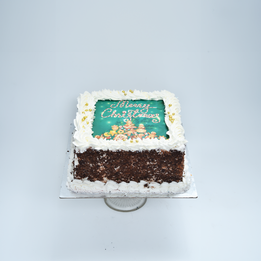 Merry Christmas edible image cake