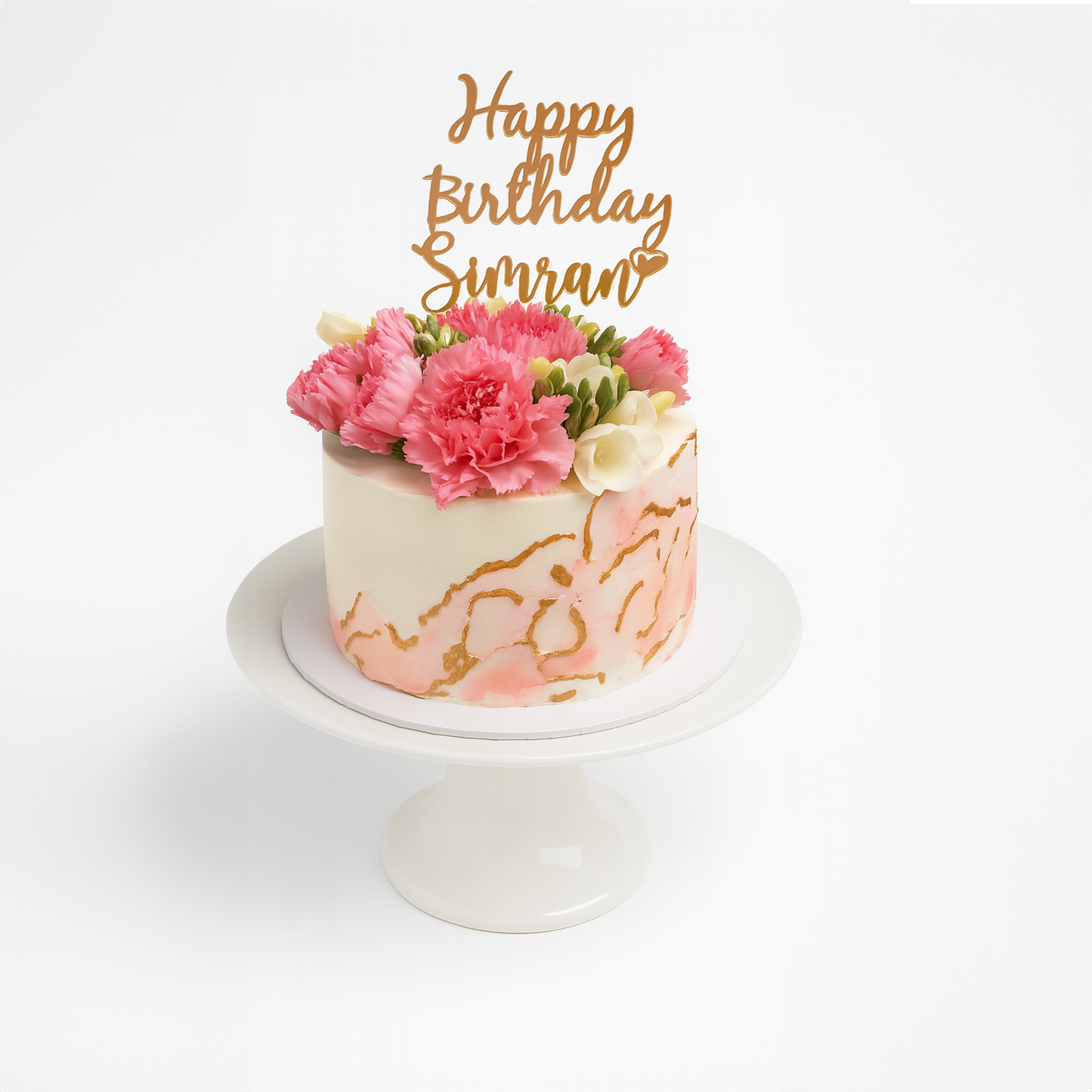 Blush Bloom Floral Cake (Buttercream)