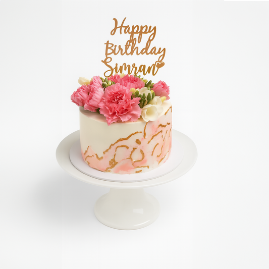 Blush Bloom Floral Cake (Buttercream)