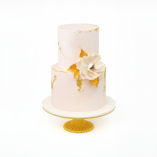 Blush & Gilded Bloom (Fondant)