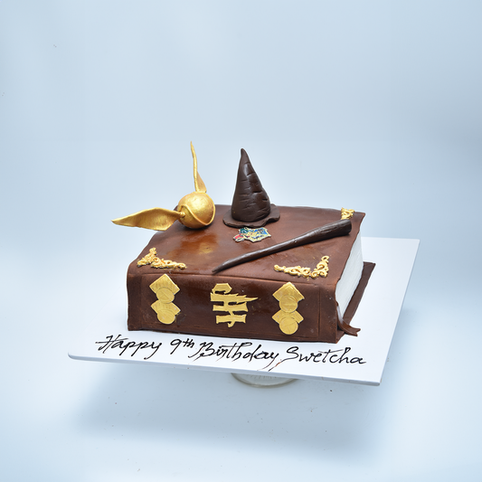 Magical Potter Spell book Cake (Fondant)