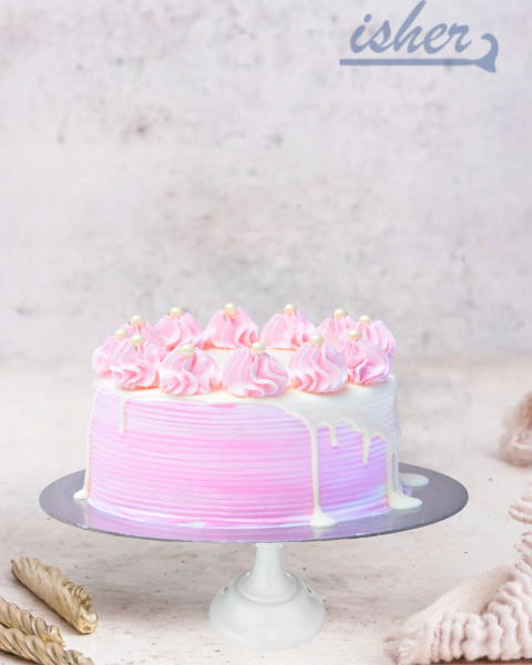Pink Bliss White Chocolate Drizzle Cake(Cc814)