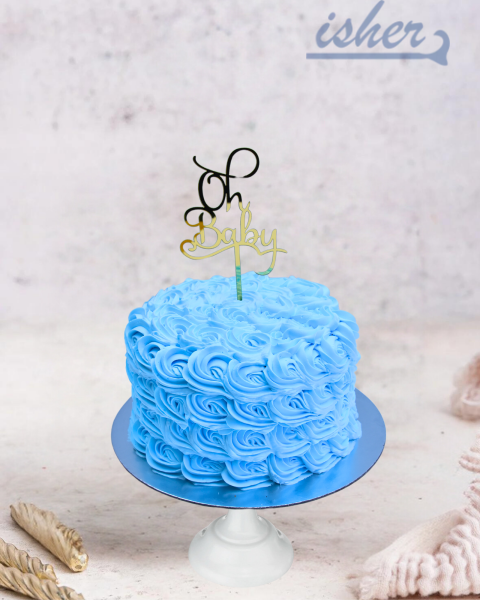 Rosette Whirlwind Cake (Cc823) Without Custom Topper