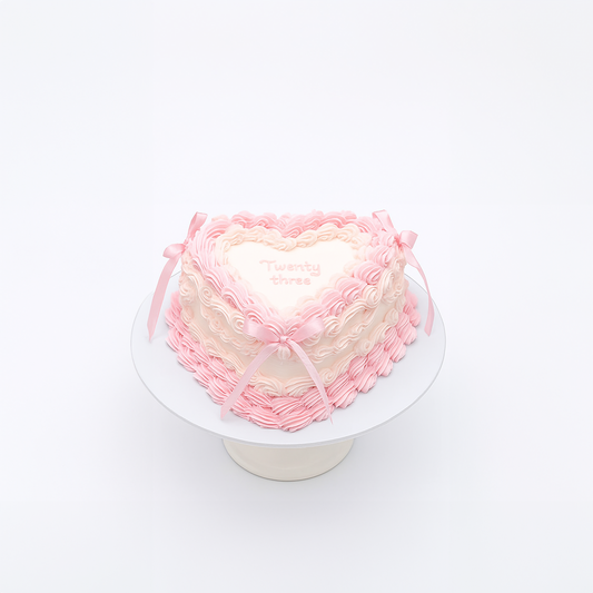 Sweetheart Ribbons Vintage Cake