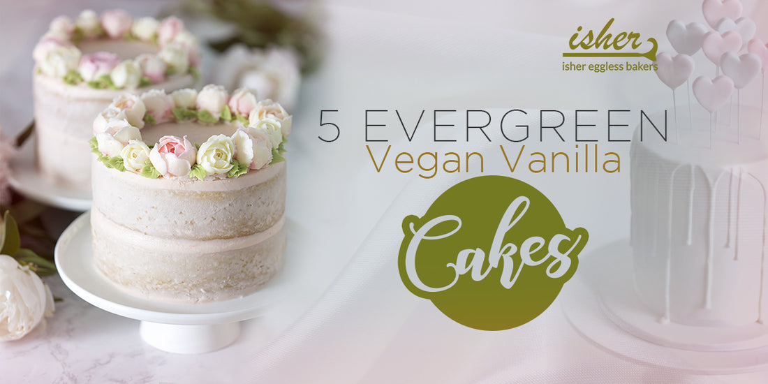 5 EVERGREEN VEGAN VANILLA CAKES