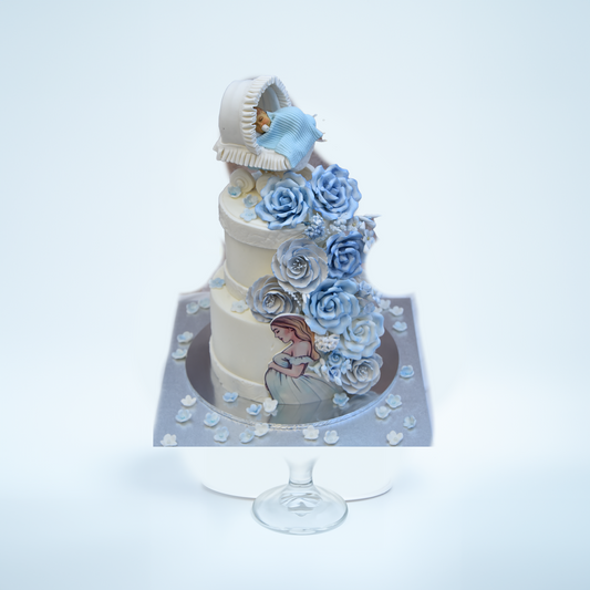 Floral Buggy Delight Cake (Buttercream)
