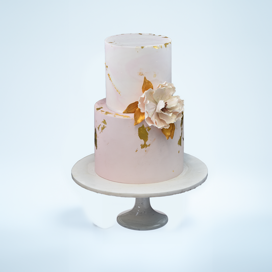 Blush & Gilded Bloom (Fondant)