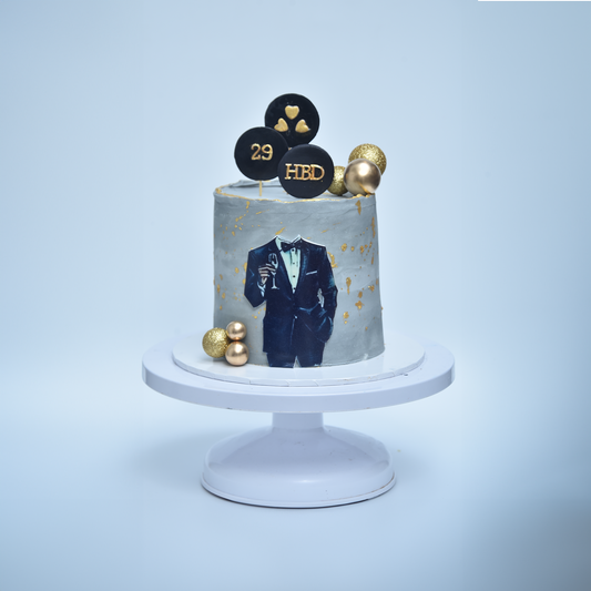 Gentleman's Luxe Birthday Cake (Available in Buttercream and Cream icing )