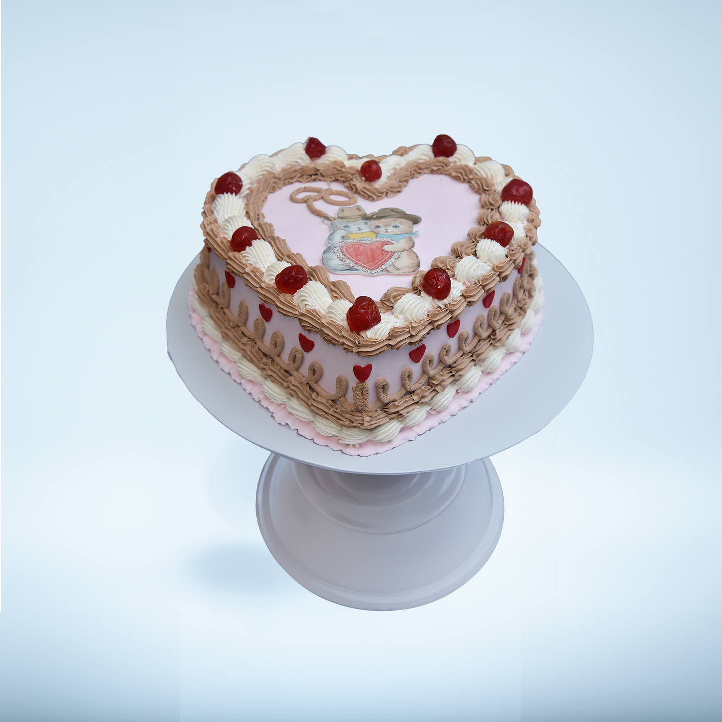 Teddy Love Heart Cake