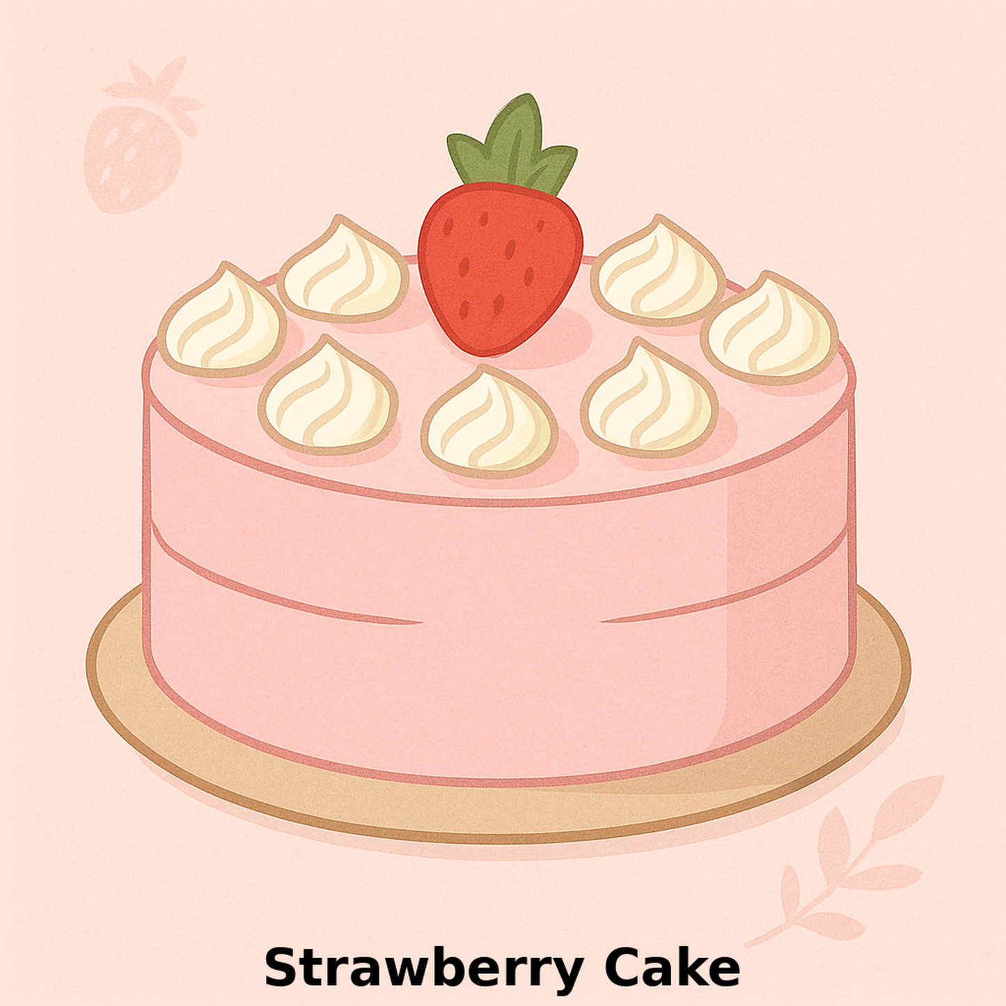 Vanilla Strawberry Cake