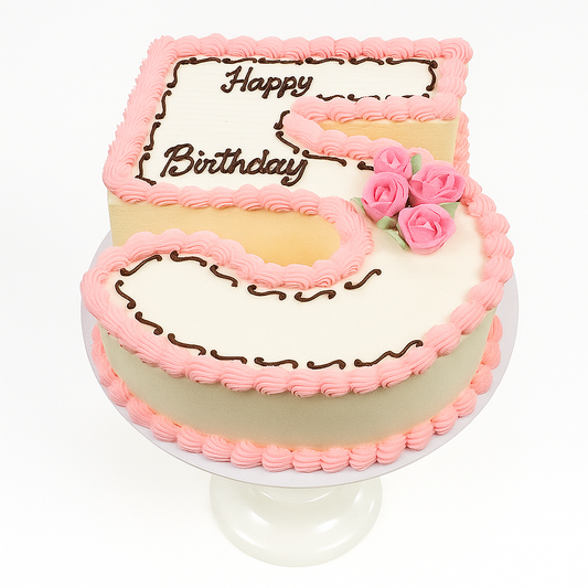 Pretty in Pink Number Cake