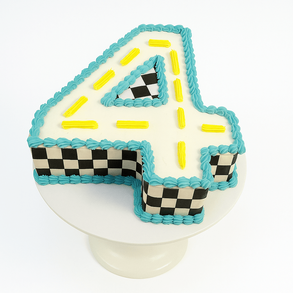 Race Track Number Cake – Isher Eggless Bakers