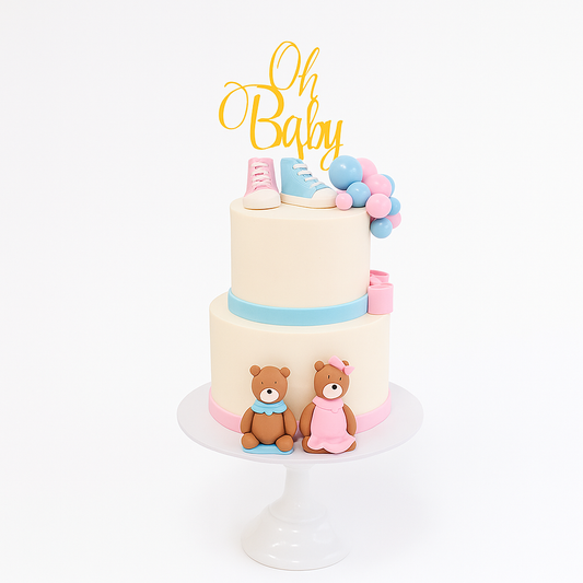Teddy's Welcome – Baby Shower Cake (Buttercream)