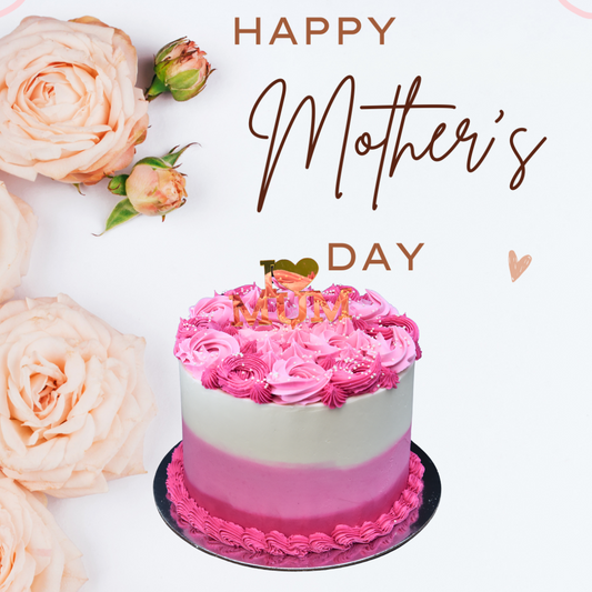 Mothers Day Shades of Pink Cake