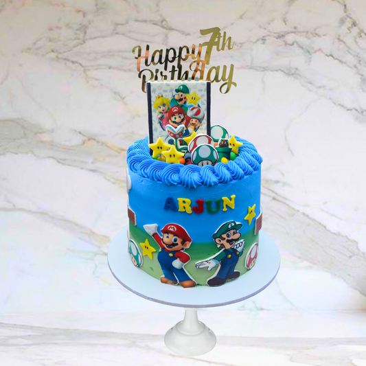 Go-Kart( Mario) Adventure Cake without custom topper(Available in Buttercream icing only)