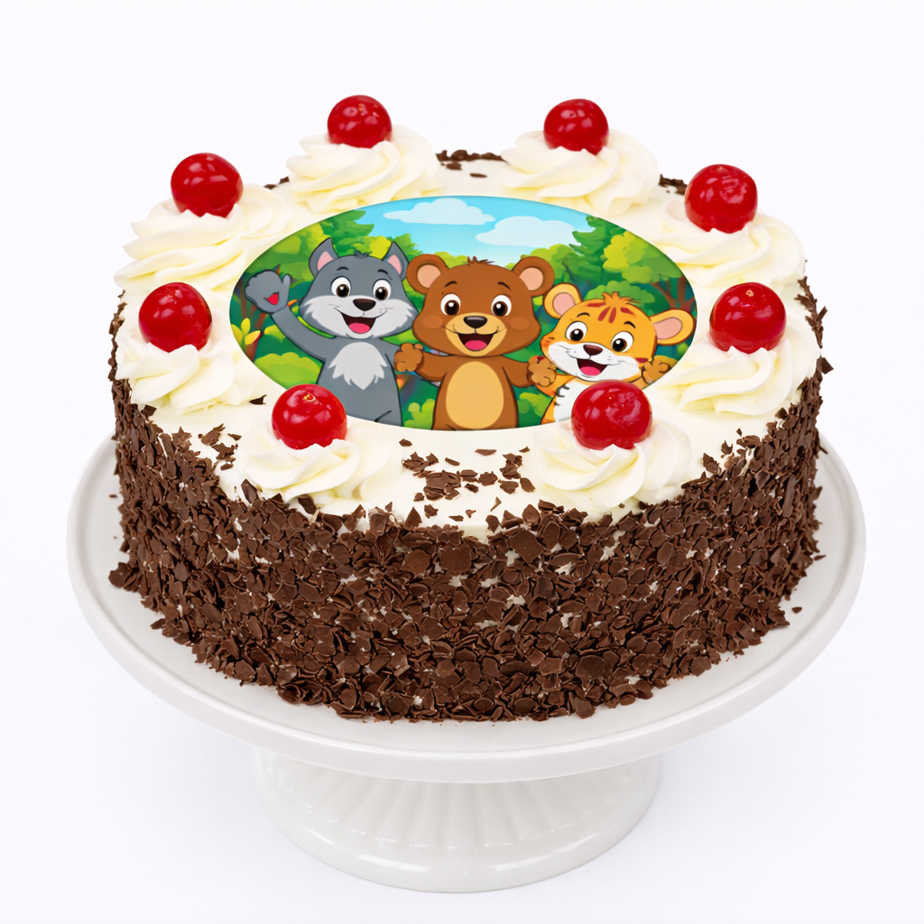 Blackforest Photo Cake Round
