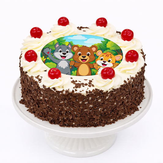 Blackforest Photo Cake Round