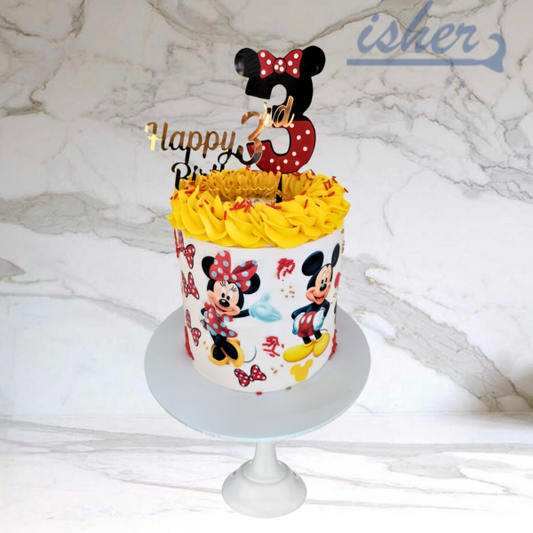 Cheerful Mouse Club Cake(Available In Buttercream Icing Only)