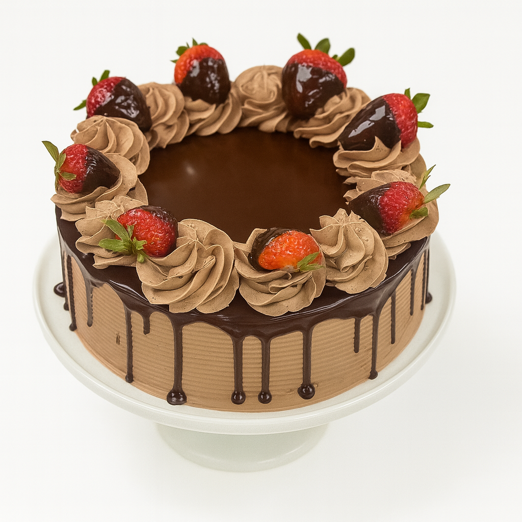 Classic Chocolate Strawberry Cake