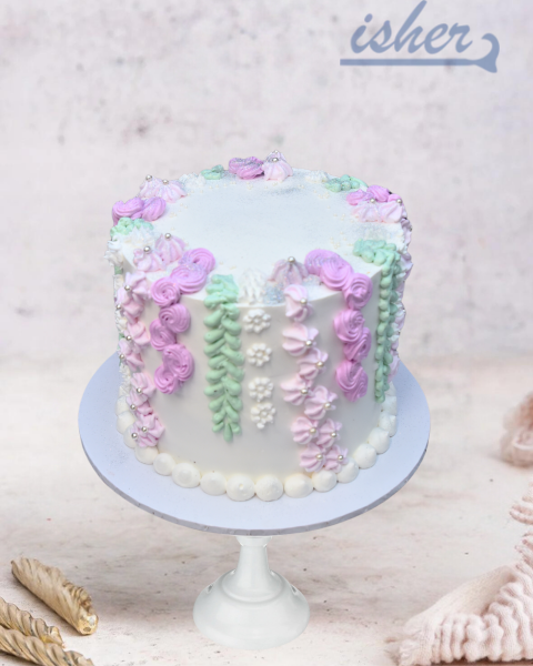 Creamy Bloom Delight Cake (Cc863)