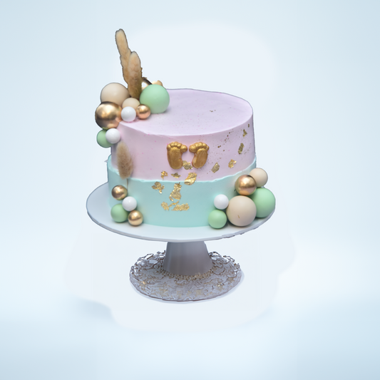 Sweet Baby Shower Delight Cake(Available in fresh cream icing or Buttercream)