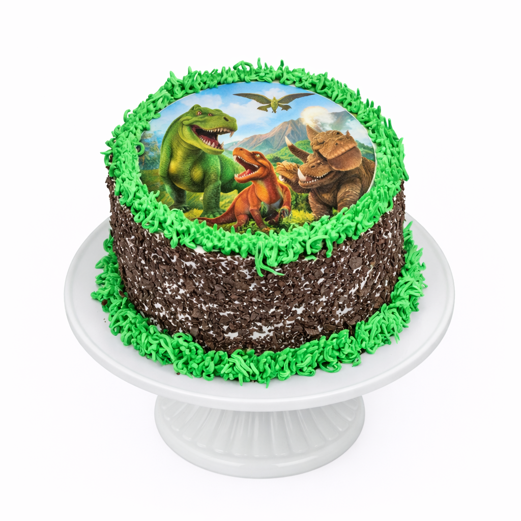 Dinosaur Theme Photo Cake
