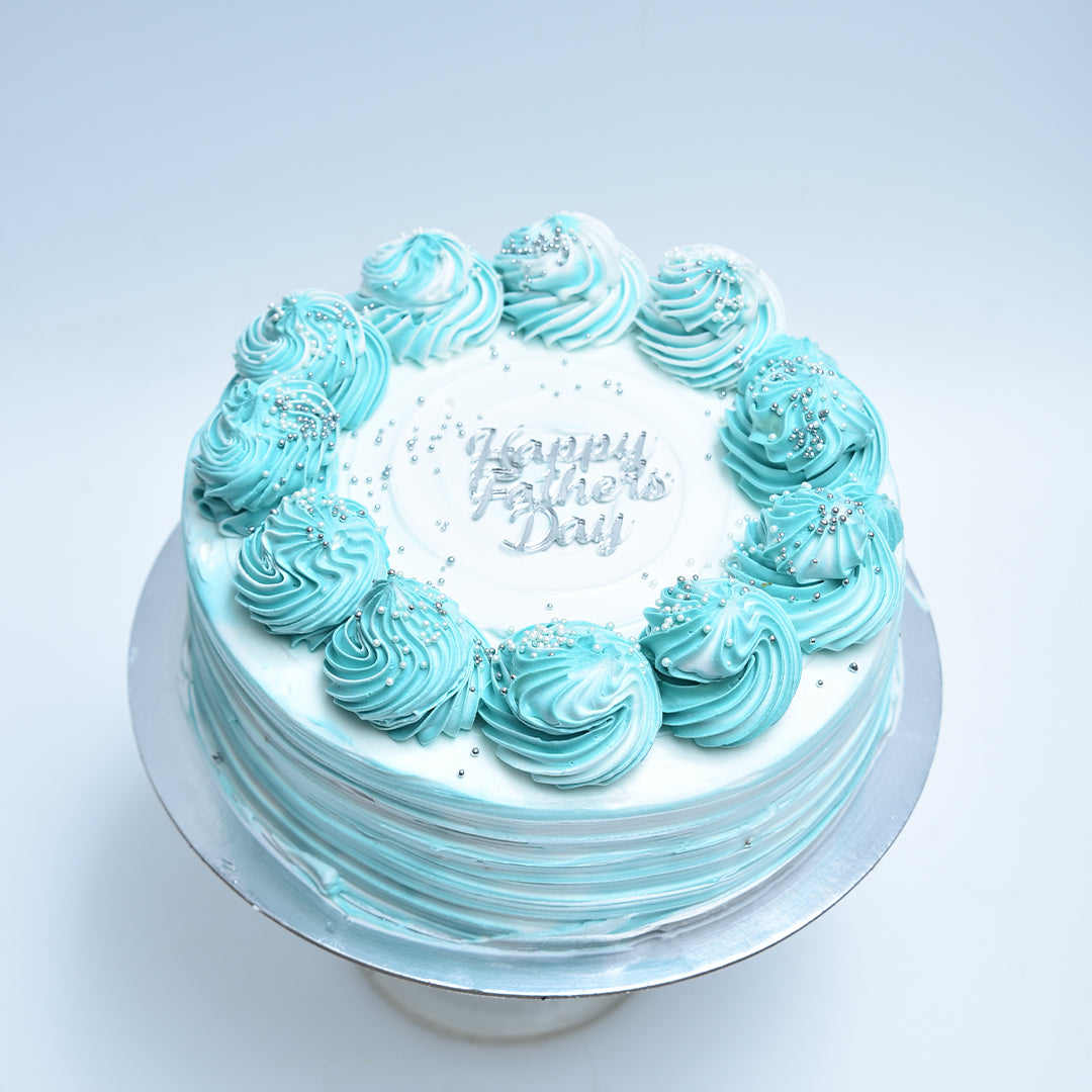 Blue Elegance Father’s Day Cake