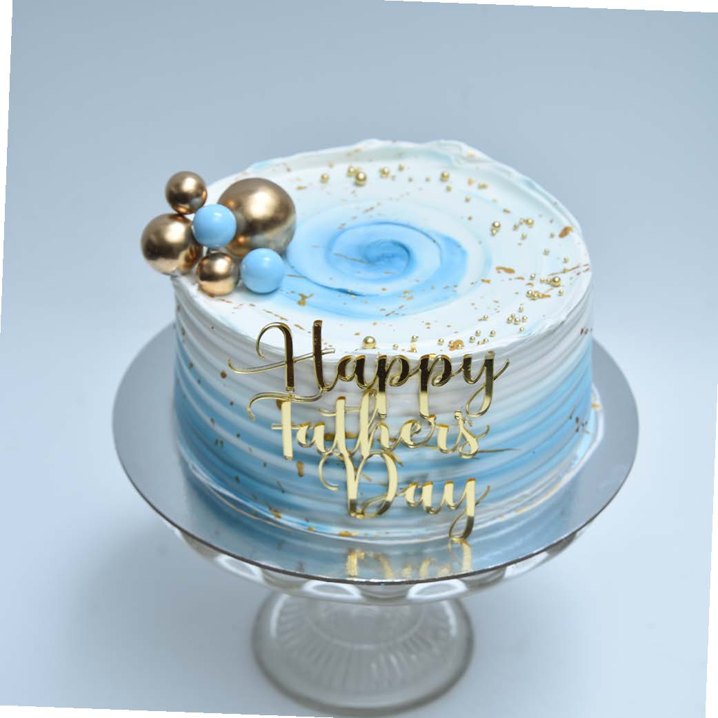 Blue & Gold Father’s Day Cake
