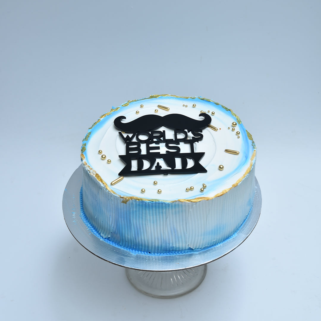 World’s Best Dad Moustache Cake