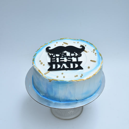 World’s Best Dad Moustache Cake