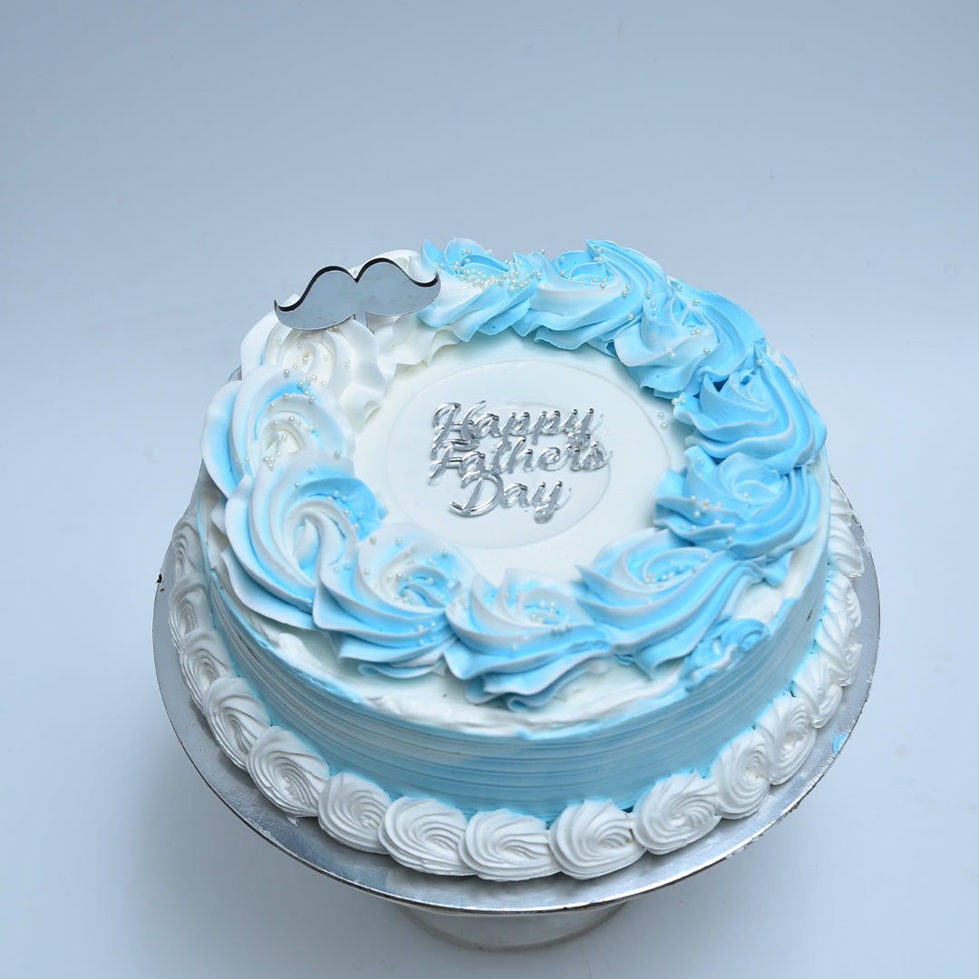 Best Dad Blue Swirl Cake