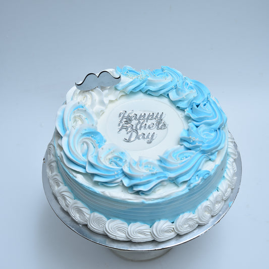 Best Dad Blue Swirl Cake
