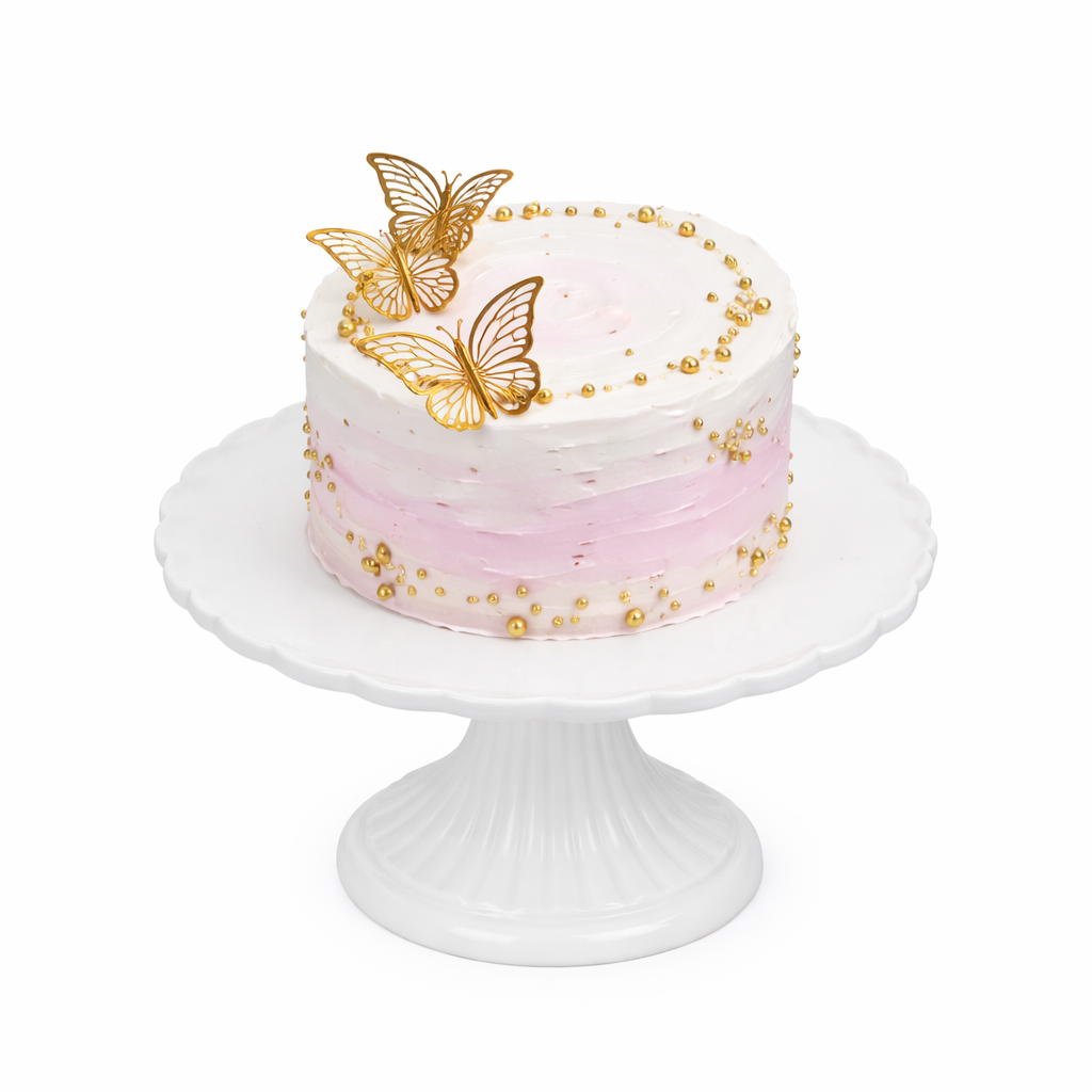 Vegan Golden Butterfly Cake