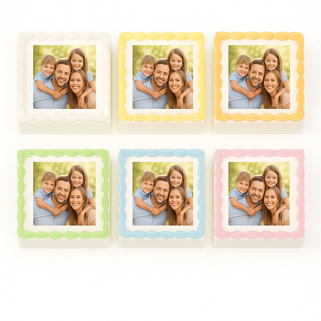 Custom Square Photo cake