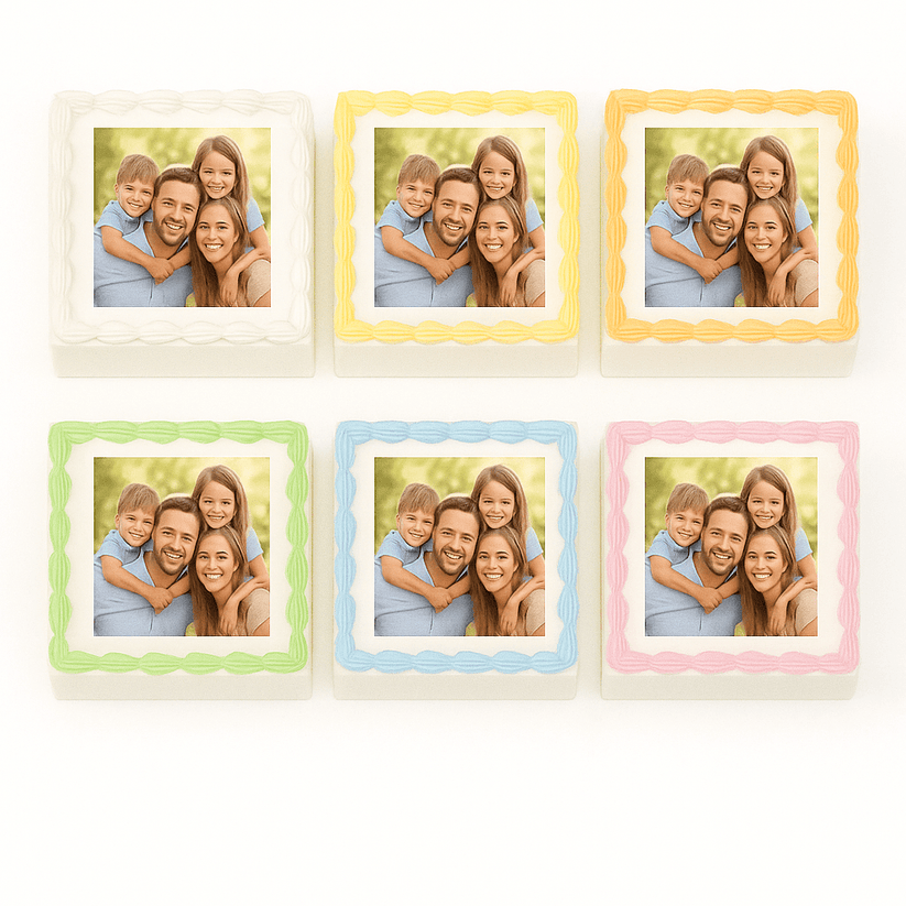 Custom Square Photo cake – Isher Eggless Bakers