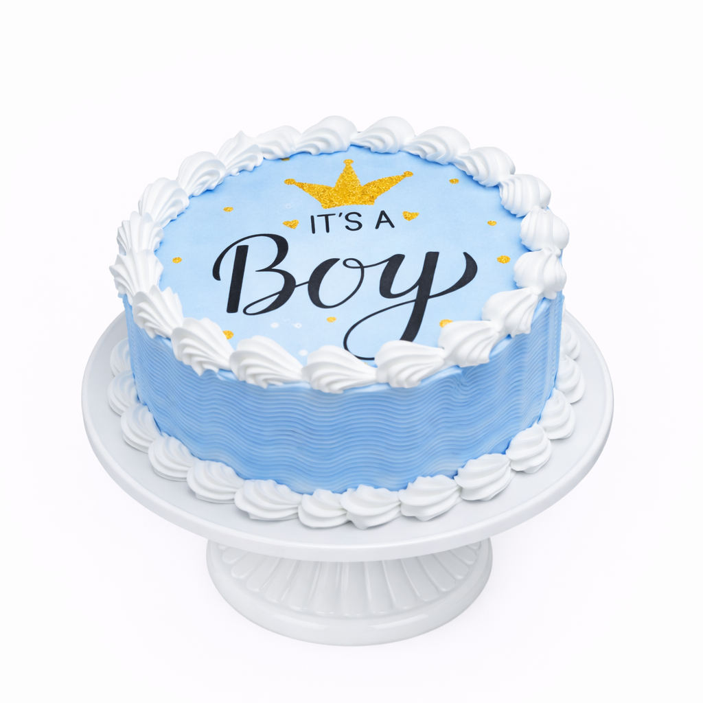 Baby Announcement Photo Cake