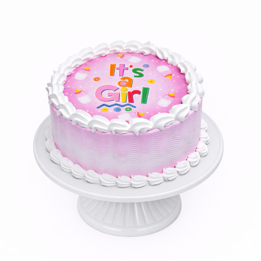 Baby Announcement Photo Cake